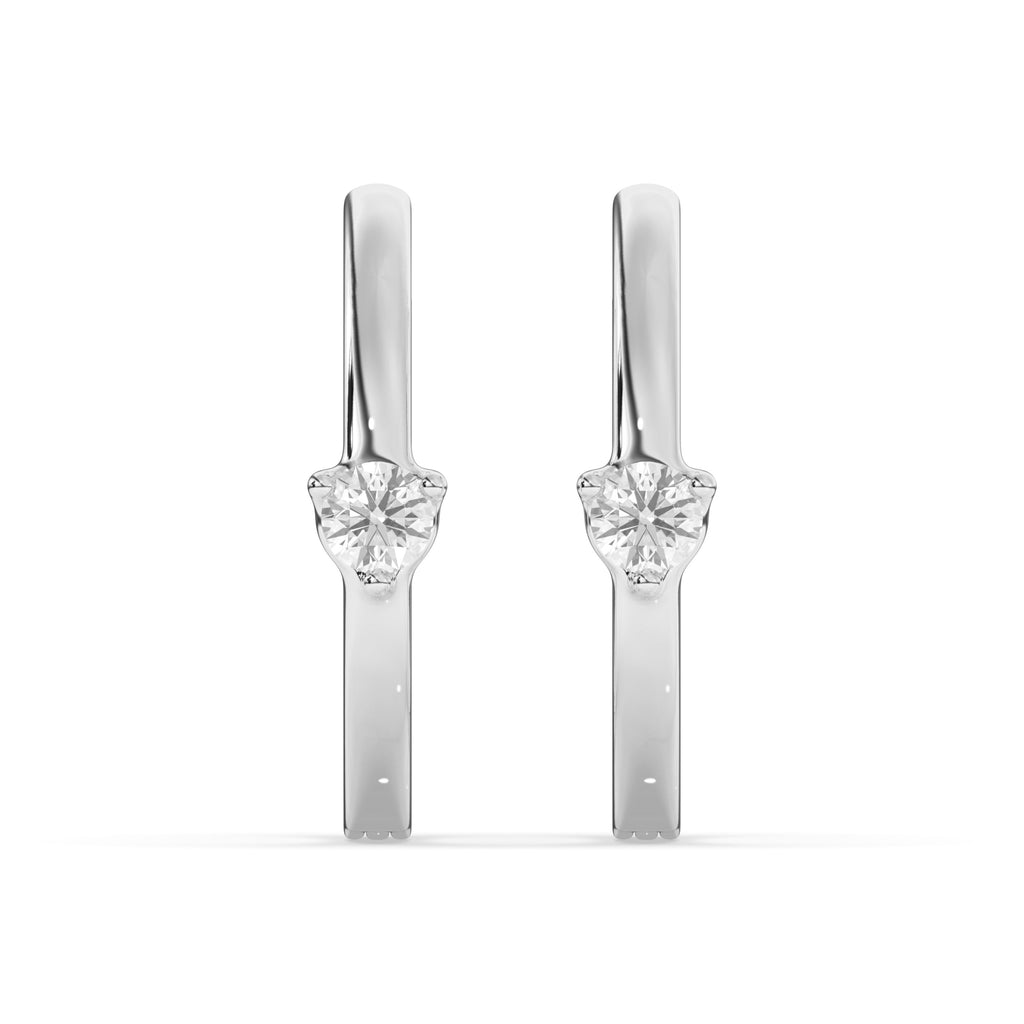 Solstice Stud Diamond Hoop Earring