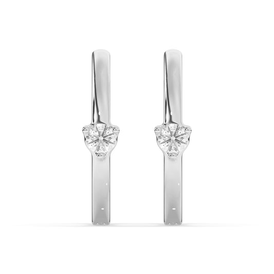 Solstice Stud Diamond Hoop Earring