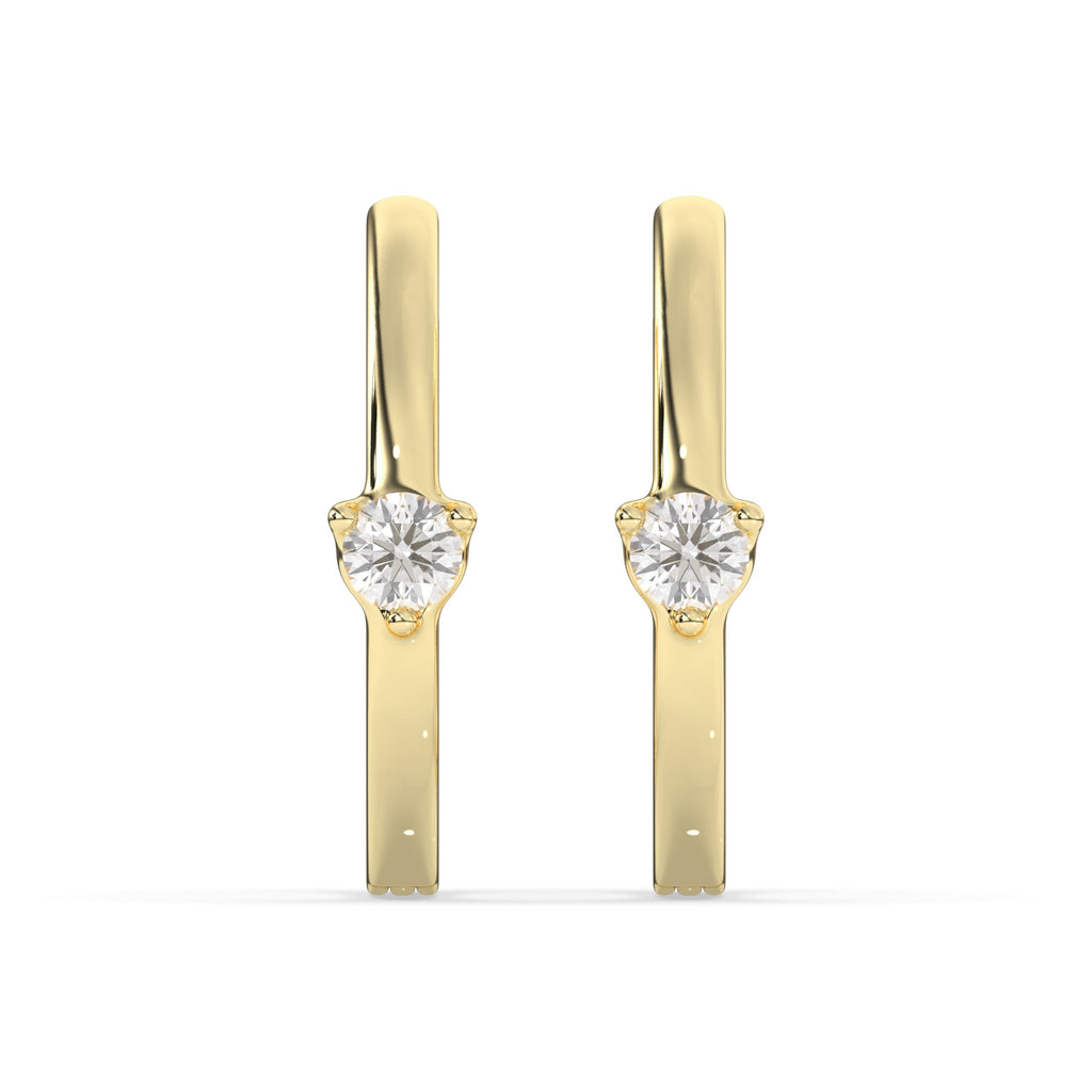 Solstice Stud Diamond Hoop Earring