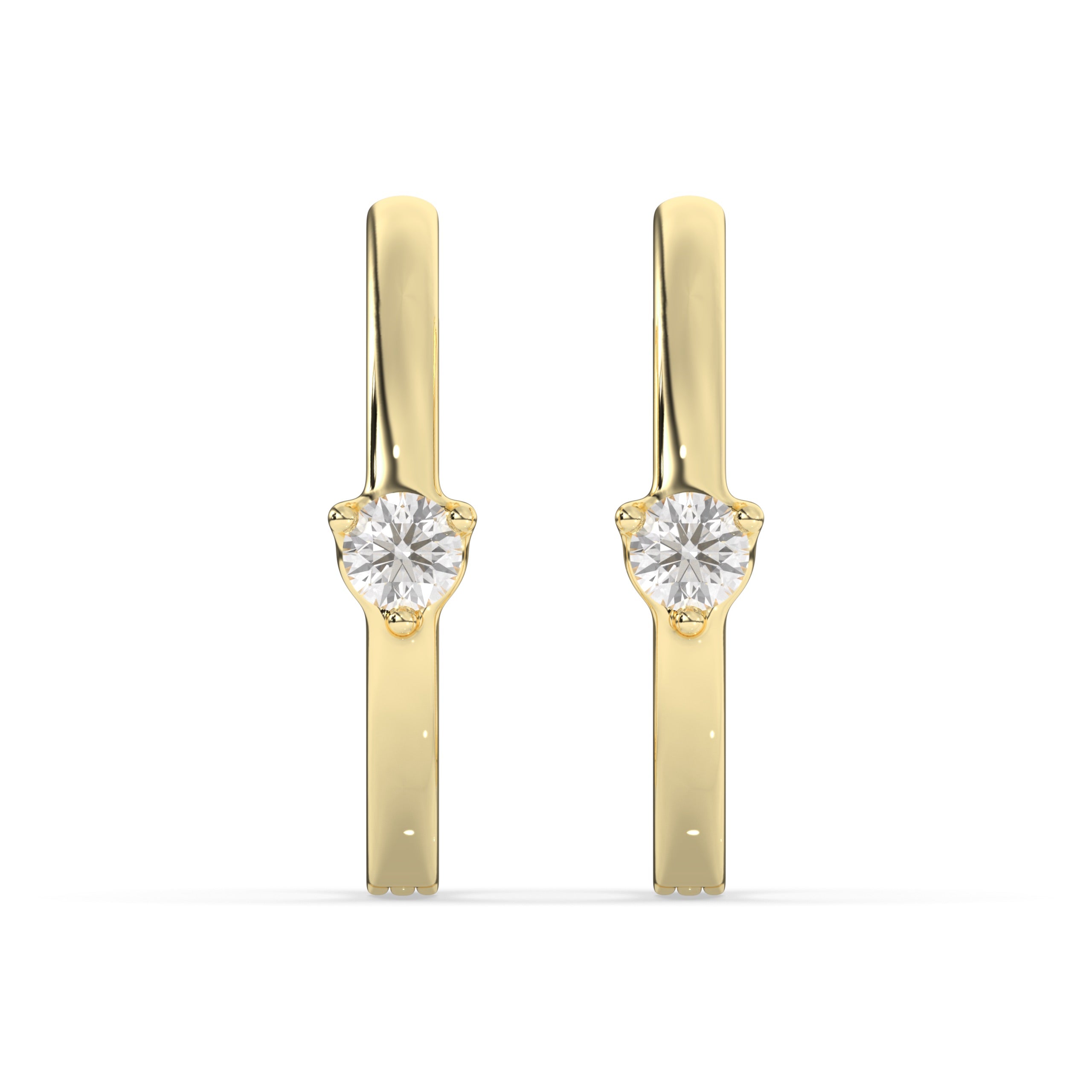 Solstice Stud Diamond Hoop Earring