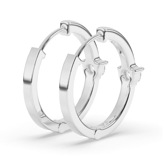 Solstice Stud Diamond Hoop Earring