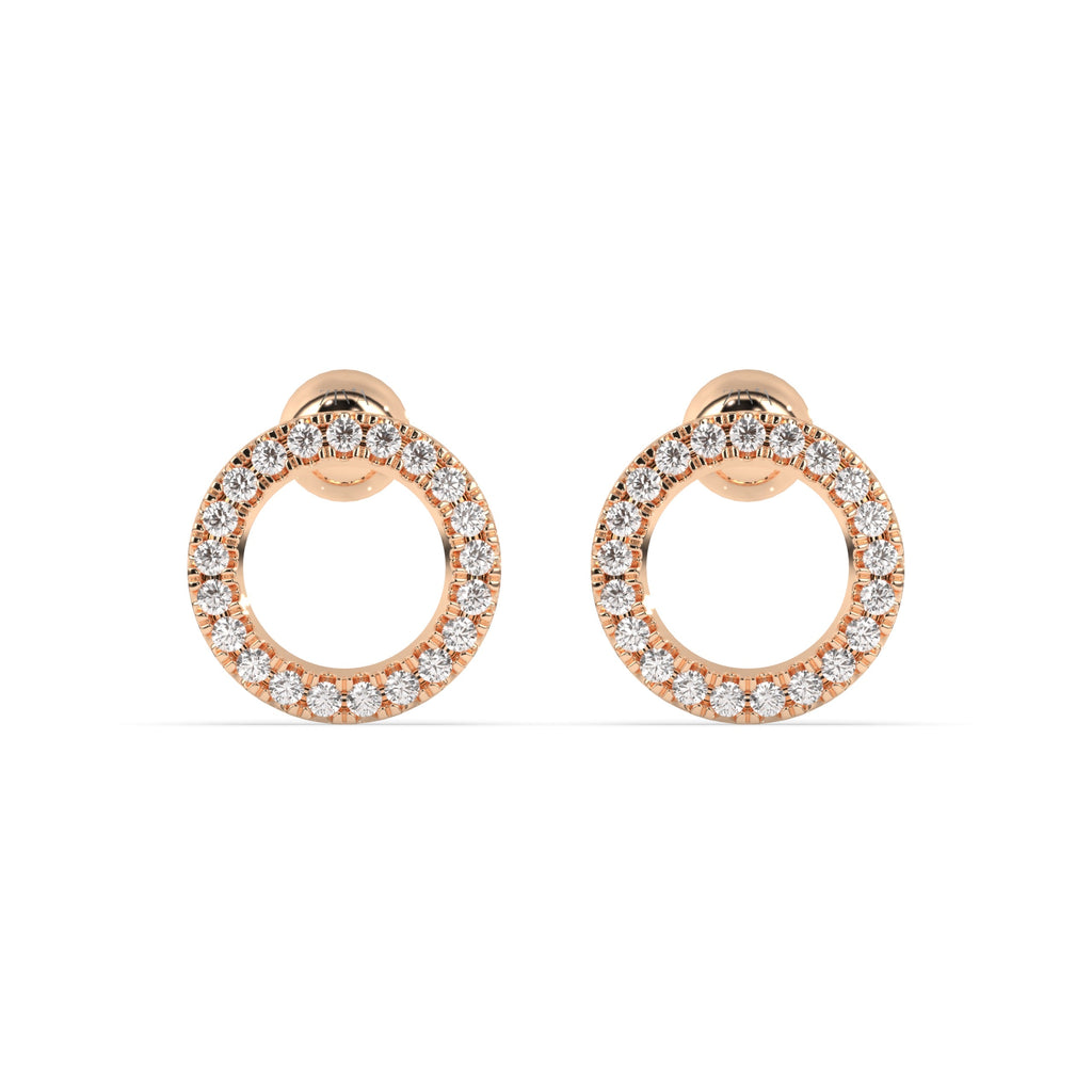 Helios Diamond Ring Stud Earrings