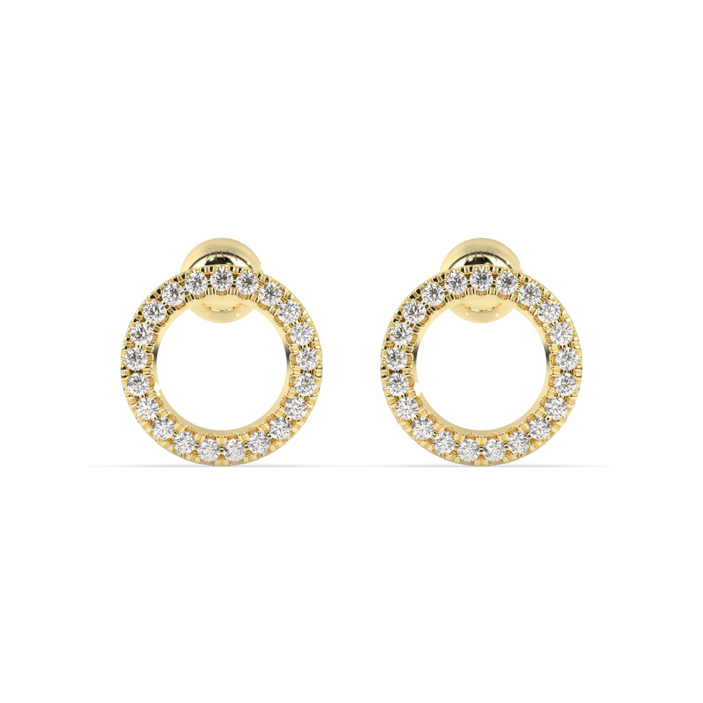 Helios Diamond Ring Stud Earrings