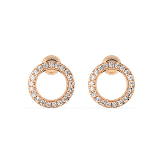 Helios Diamond Ring Stud Earrings