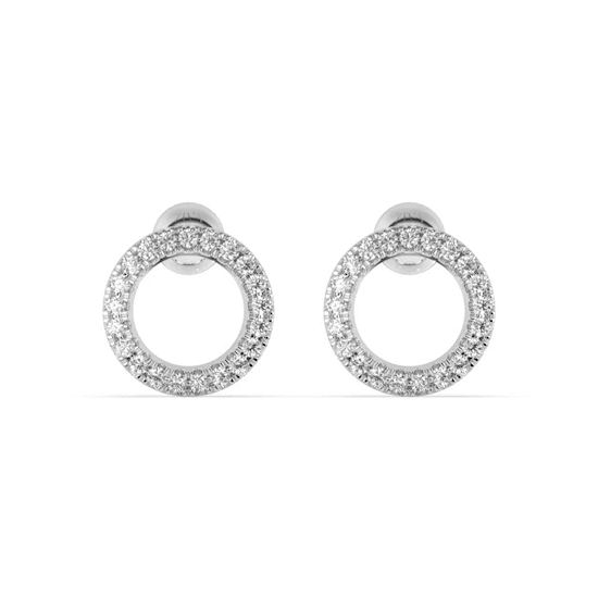 Helios Diamond Ring Stud Earrings