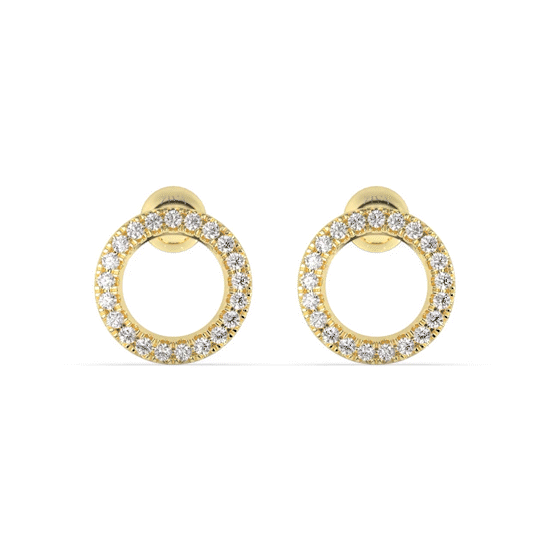 Helios Diamond Ring Stud Earrings