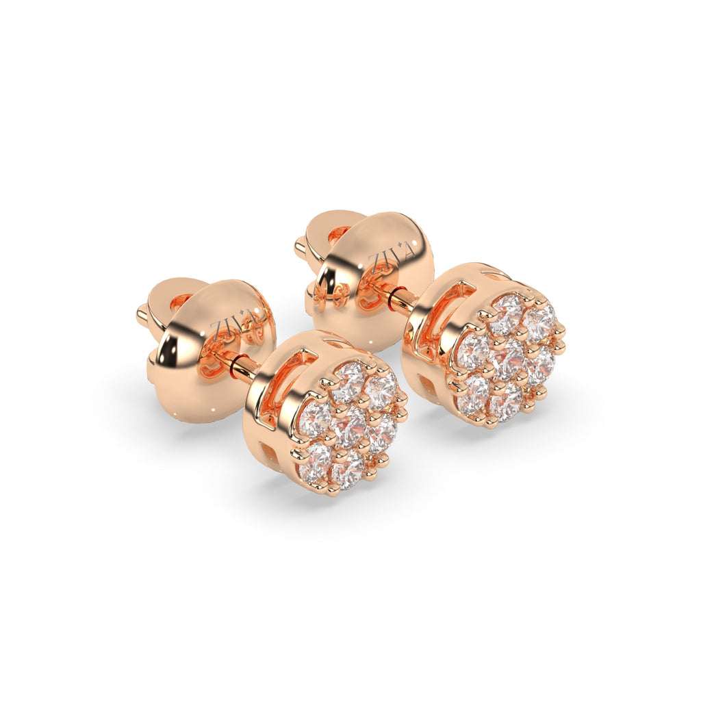 Astralyn Diamond Cluster Stud Earrings