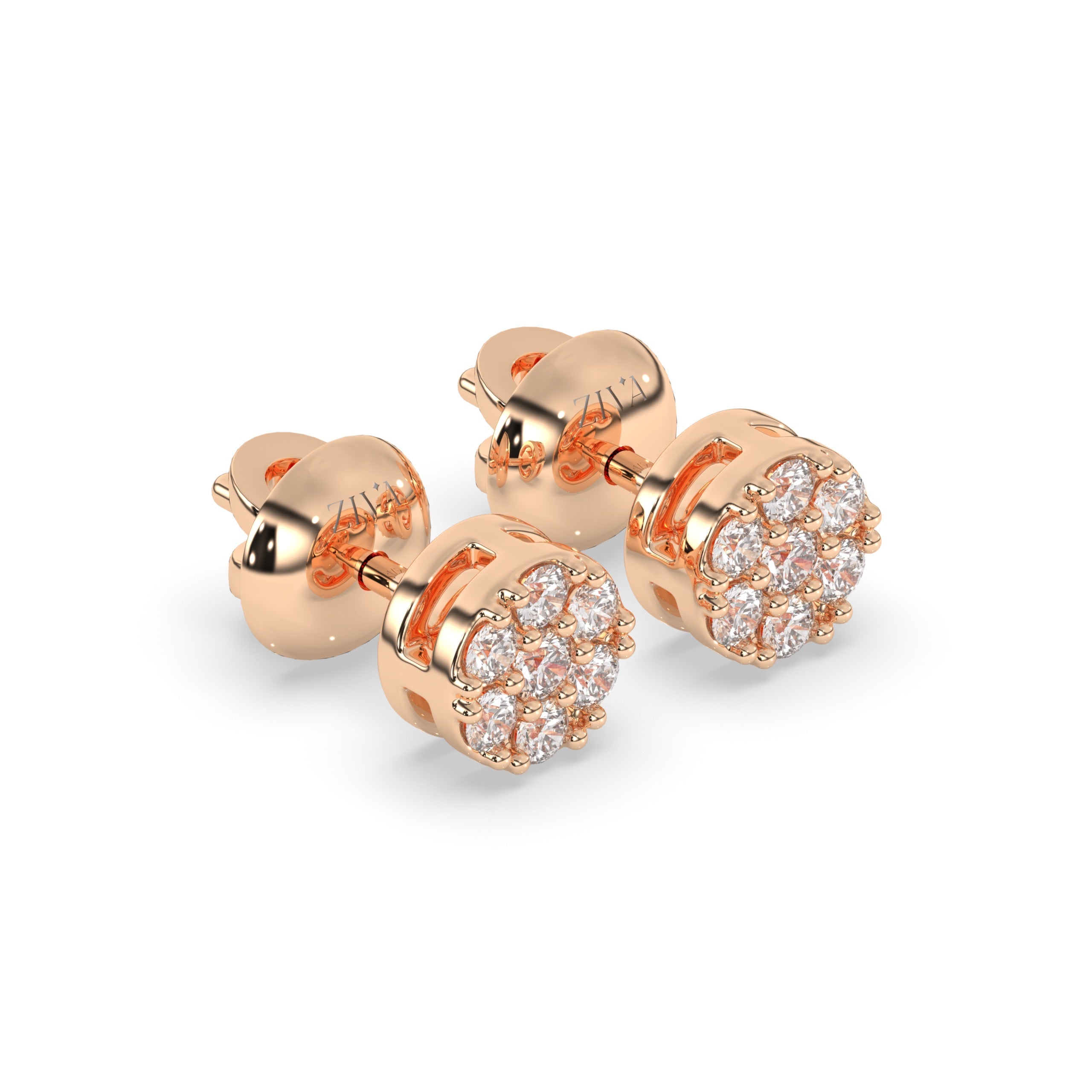 Astralyn Diamond Cluster Stud Earrings