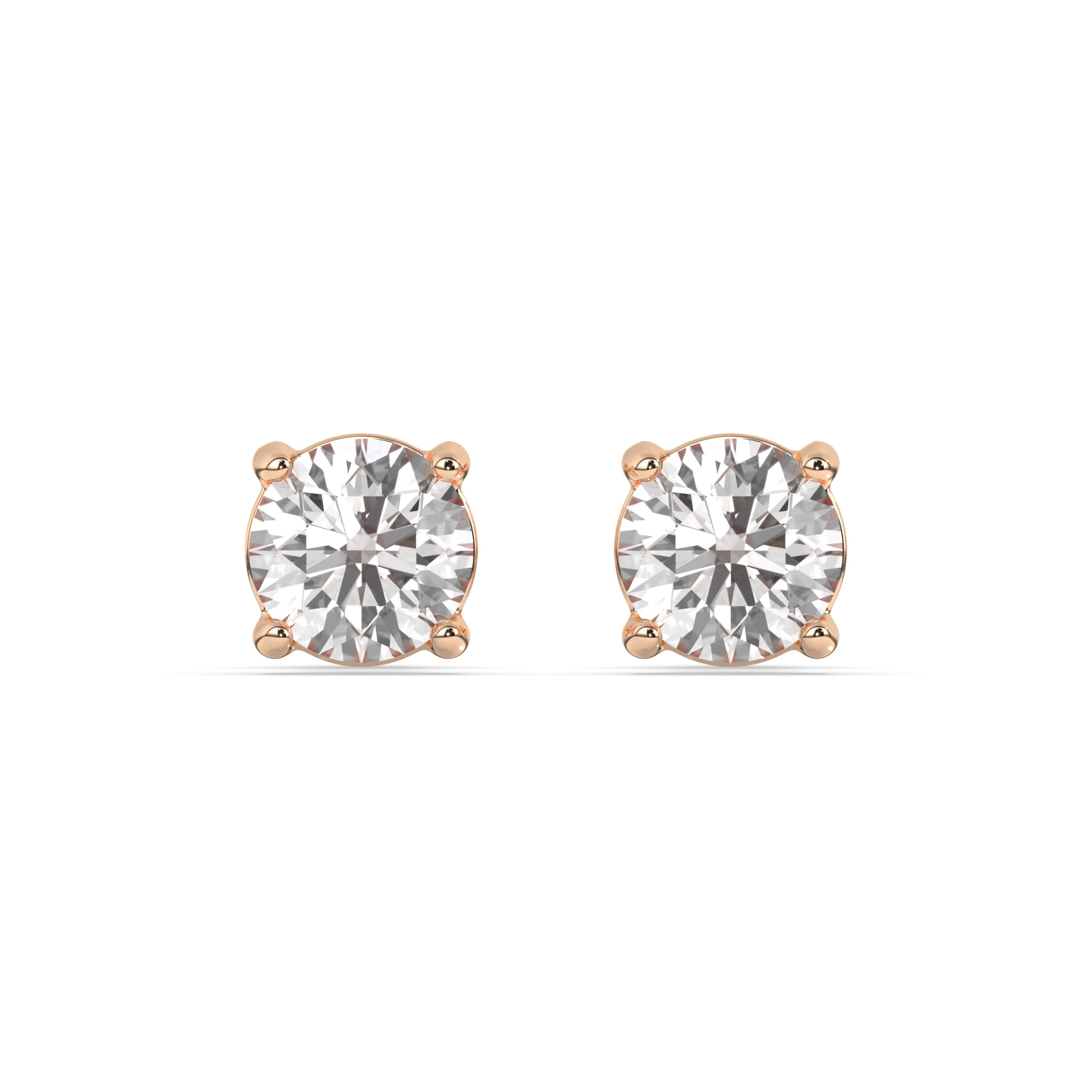 Solitaire Stud Earrings
