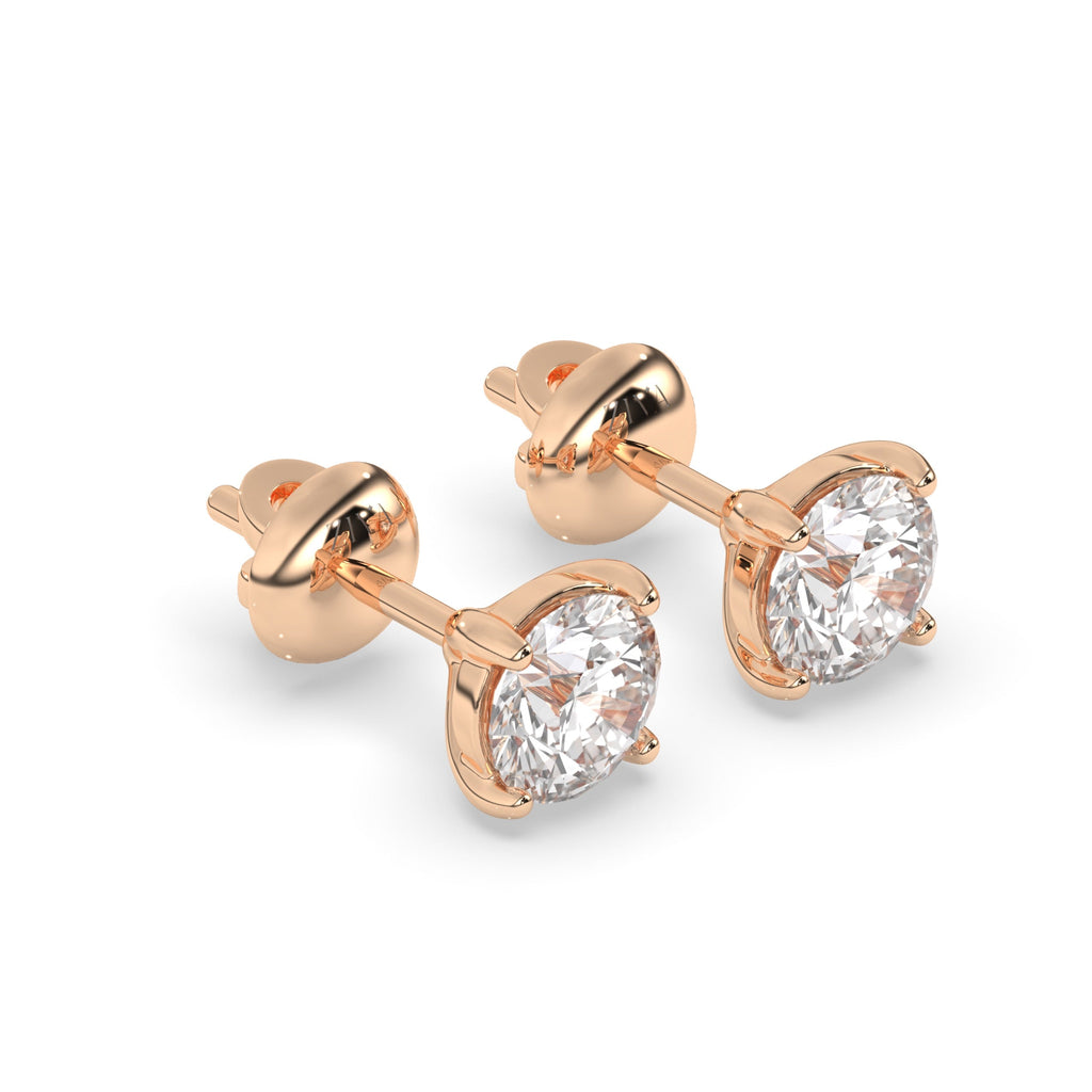 Solitaire Stud Earrings