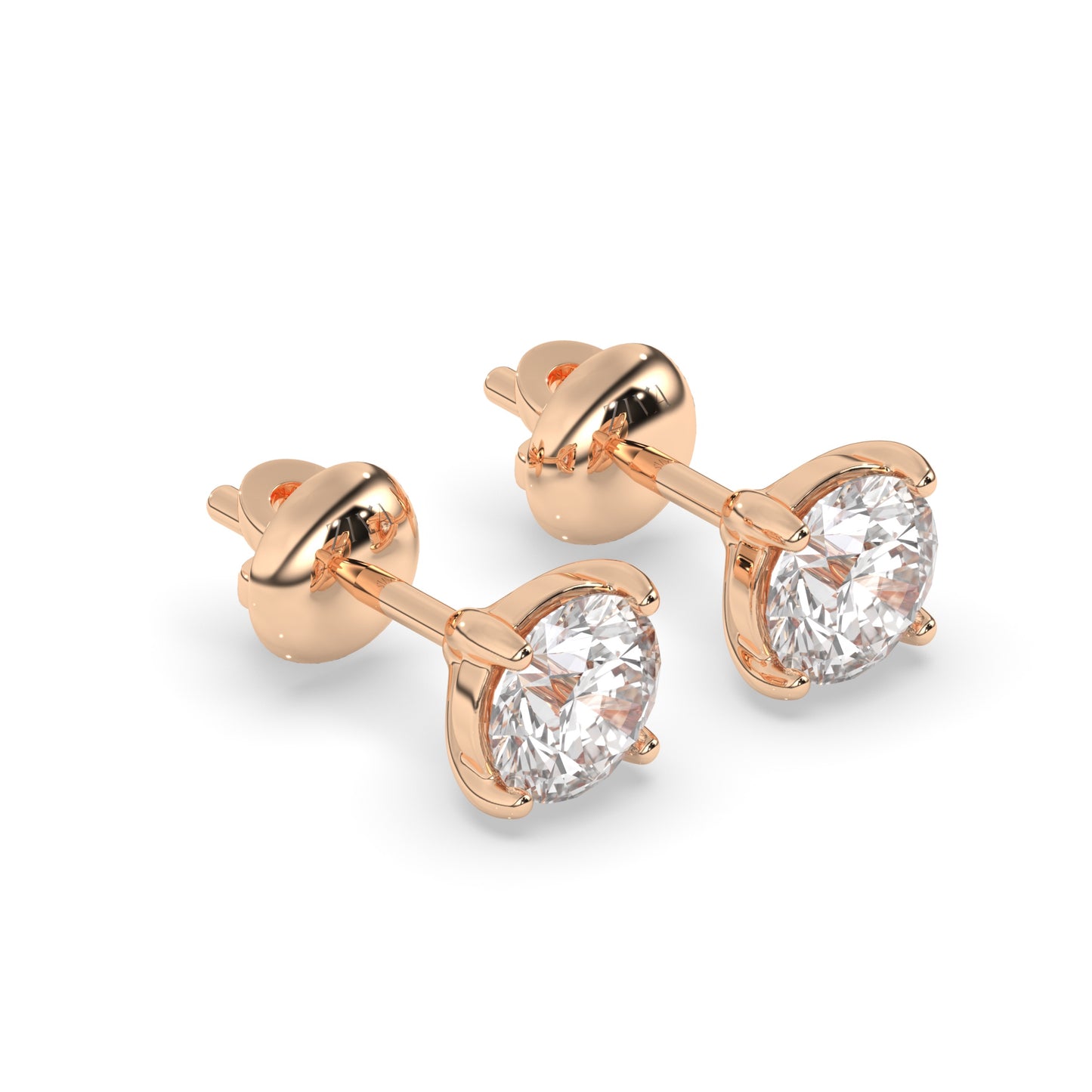 Solitaire Stud Earrings