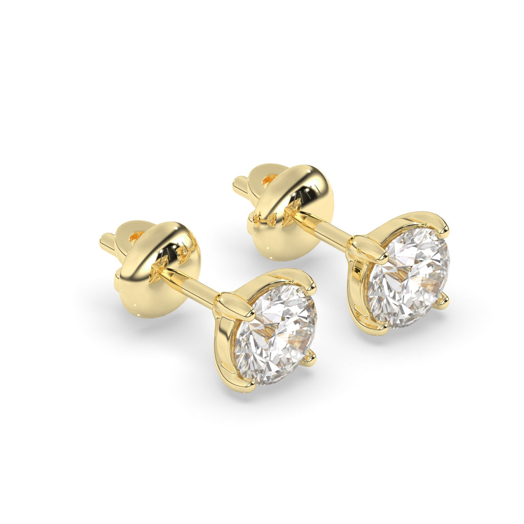 Solitaire Stud Earrings