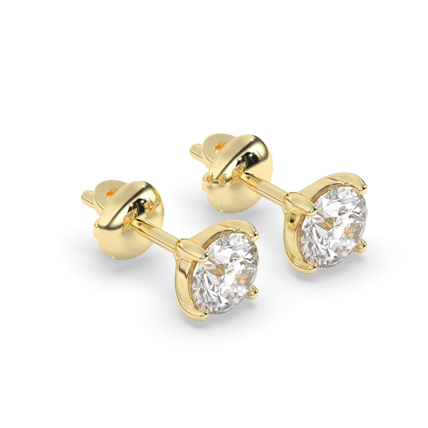Solitaire Stud Earrings