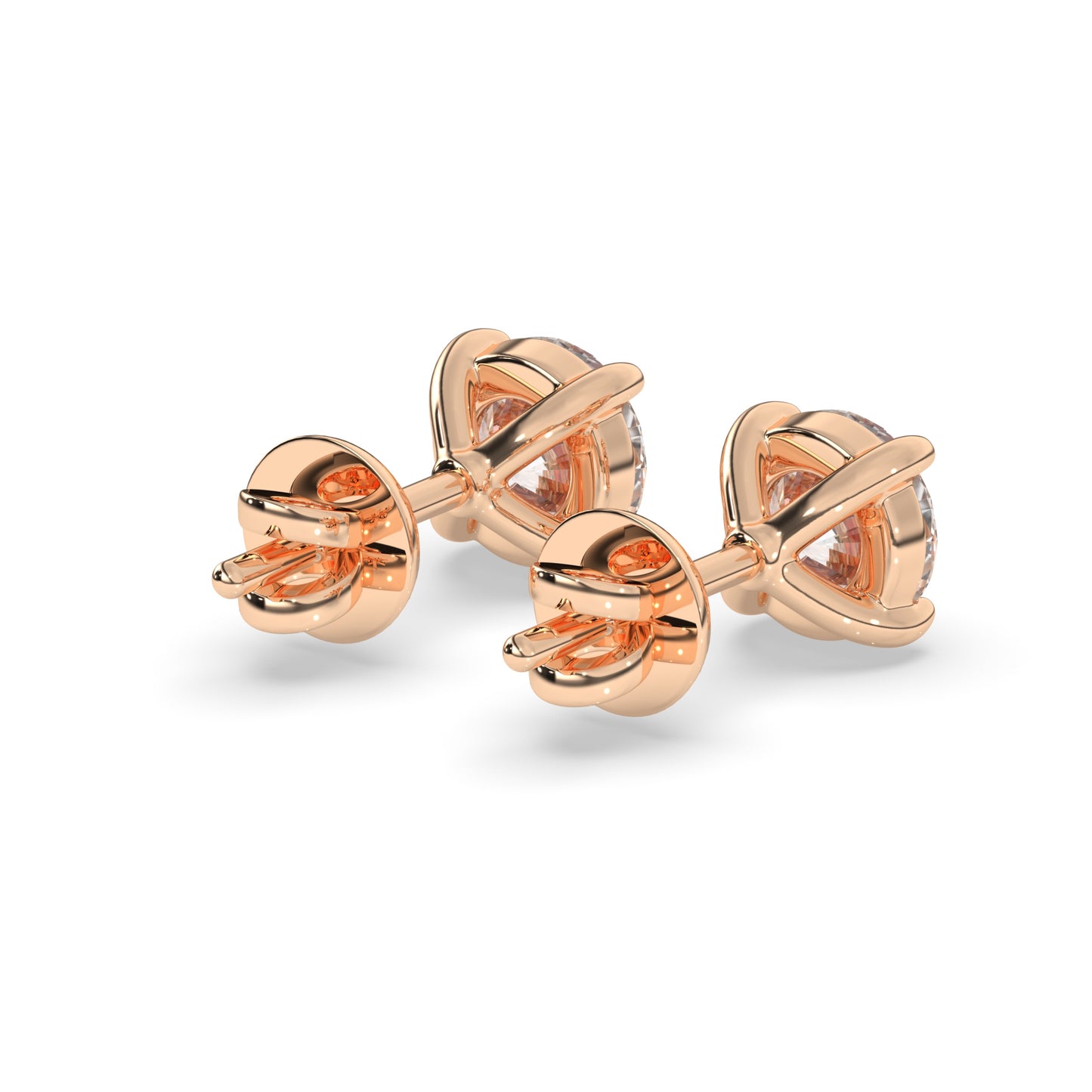 Solitaire Stud Earrings