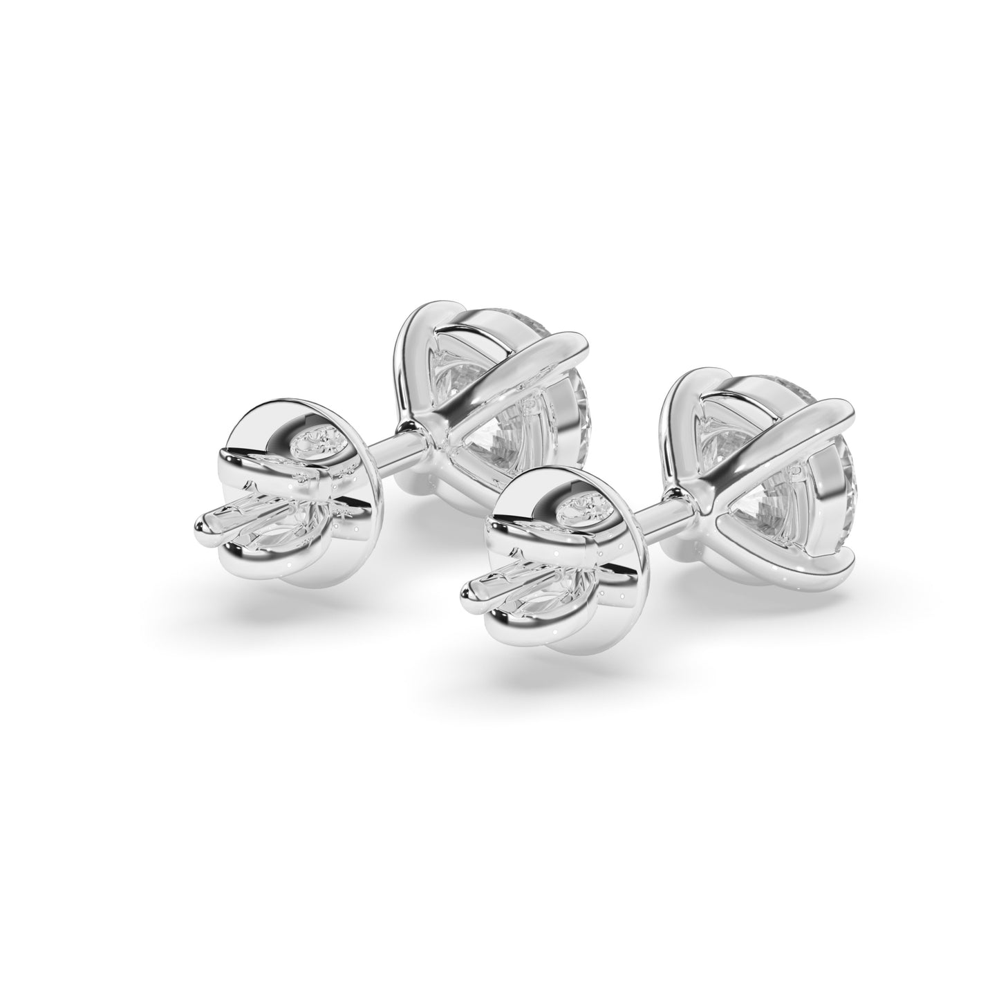 Solitaire Stud Earrings