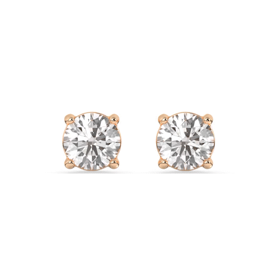 Solitaire Stud Earrings