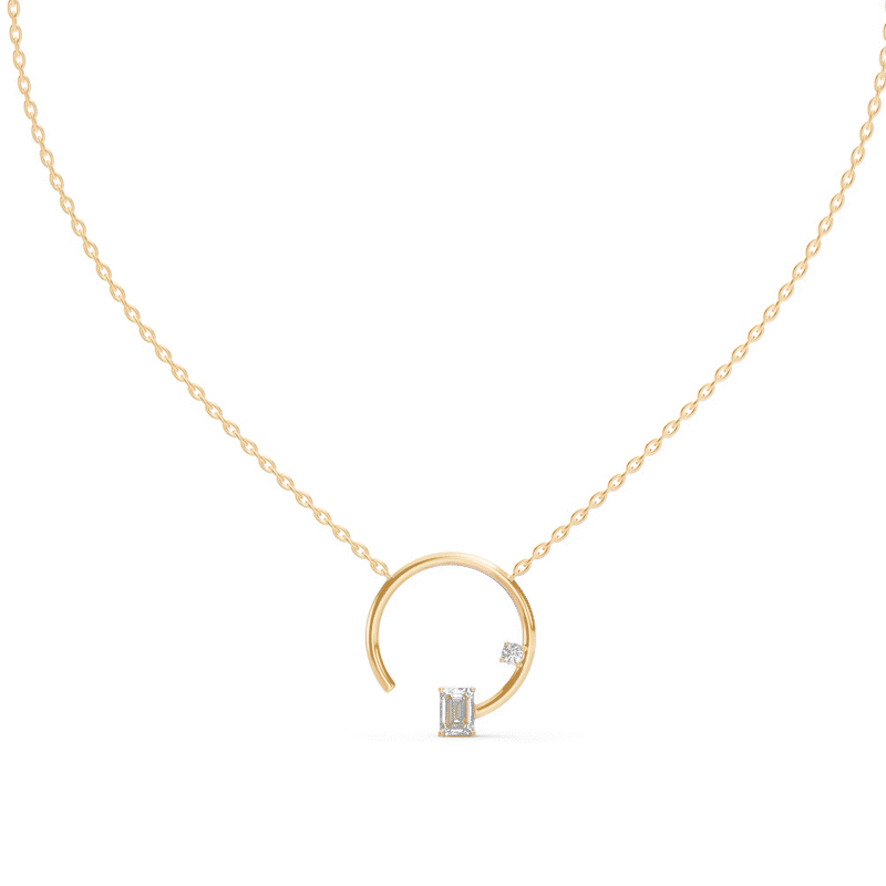 Solivane Arch Diamond Necklace