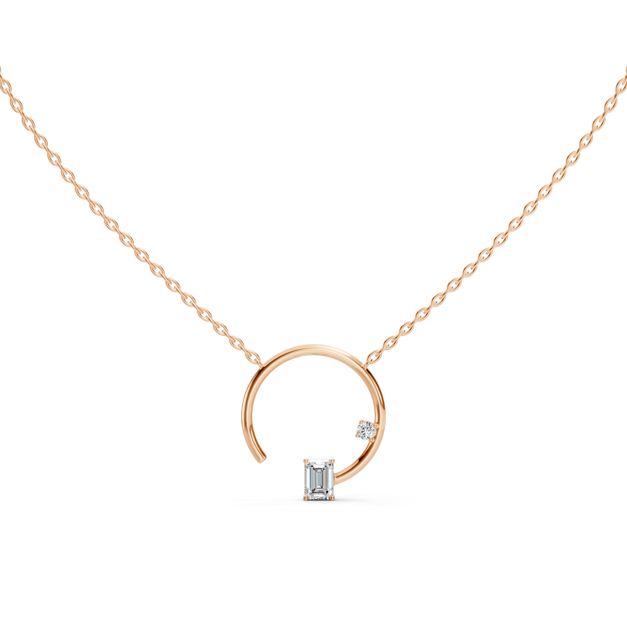 Solivane Arch Diamond Necklace