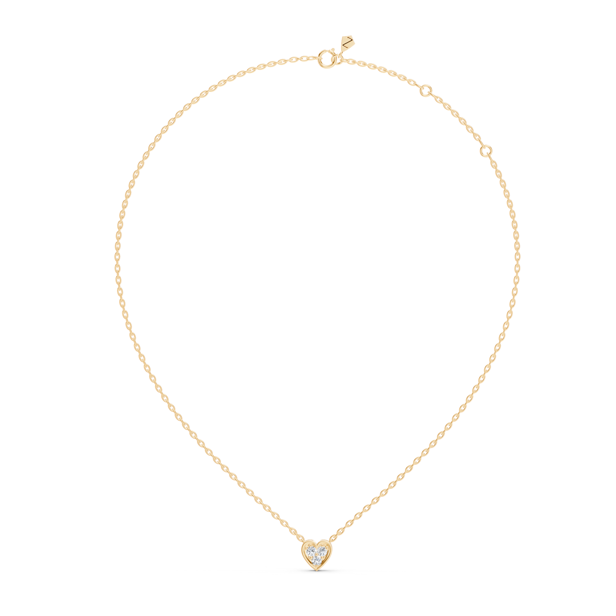 Alessia Heart Shaped Diamond Necklace