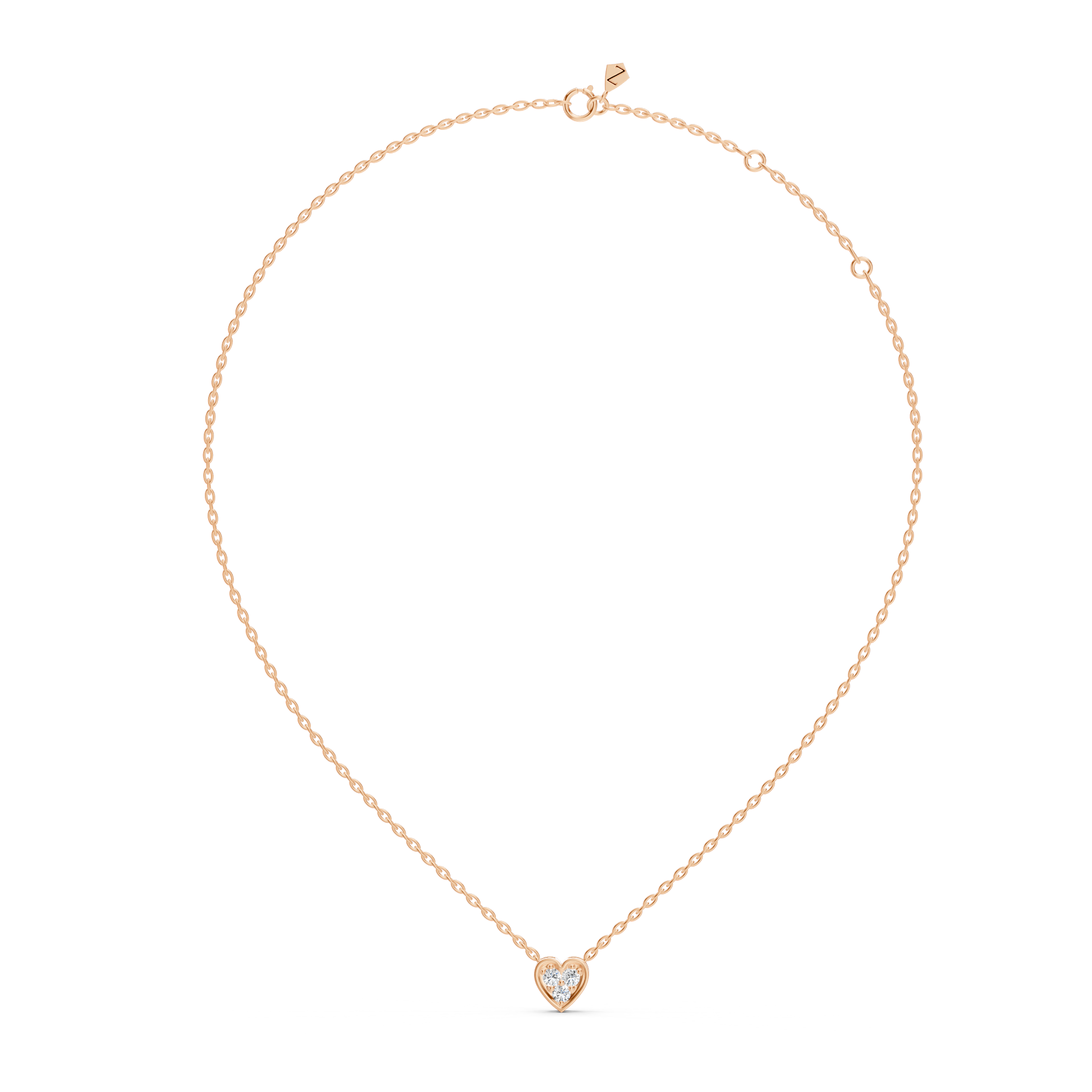 Alessia Heart Shaped Diamond Necklace