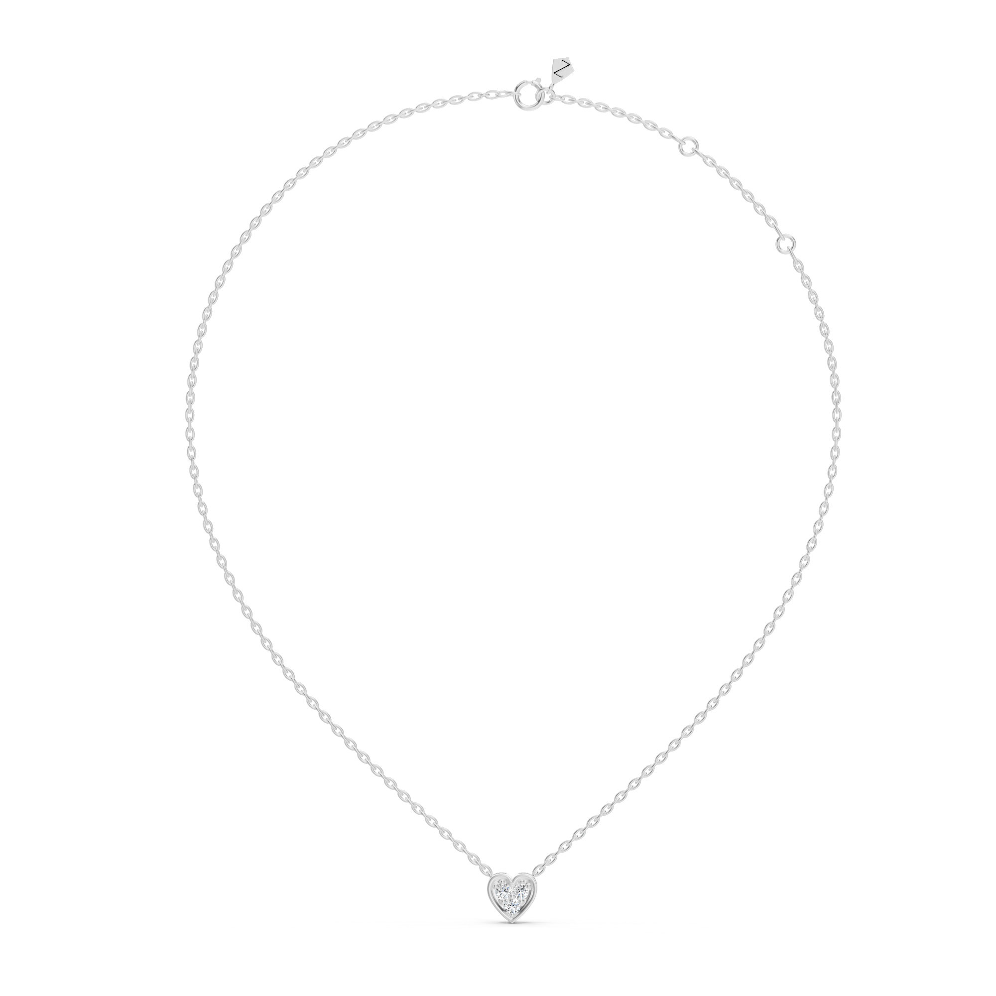Alessia Heart Shaped Diamond Necklace