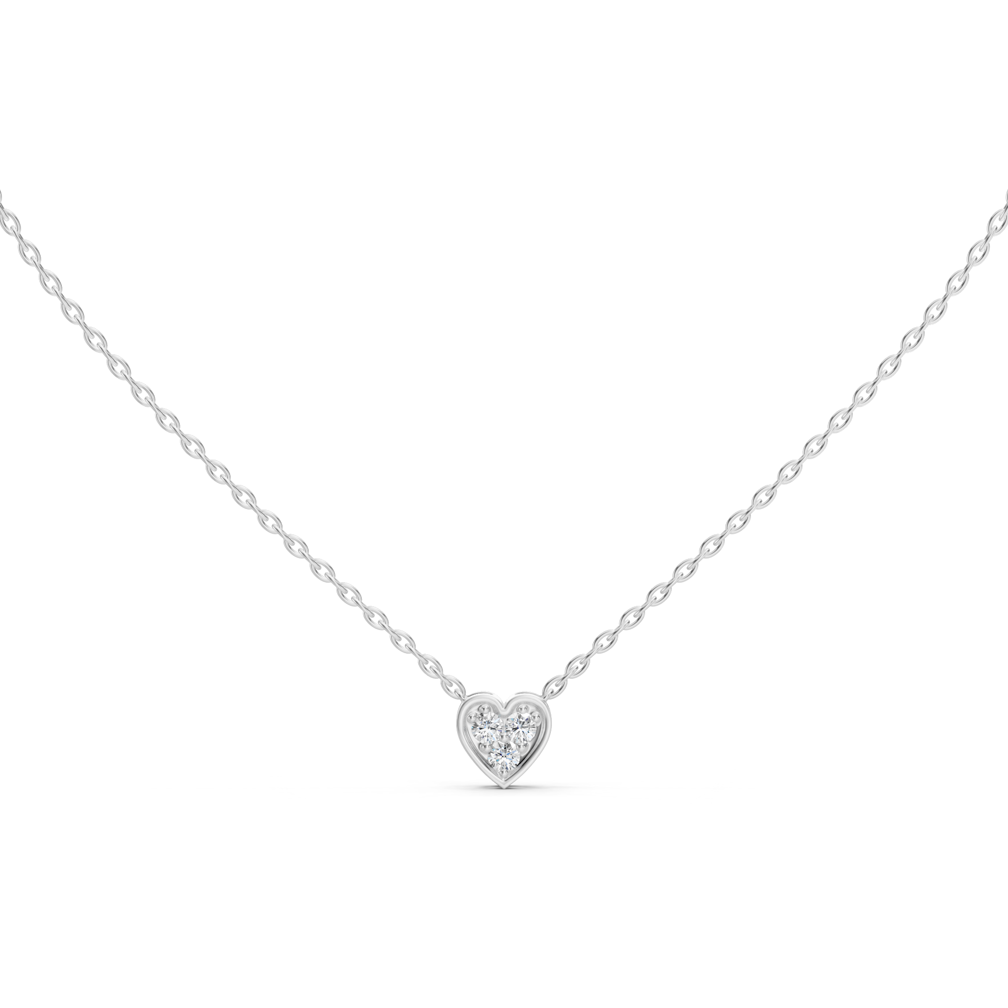 Alessia Heart Shaped Diamond Necklace