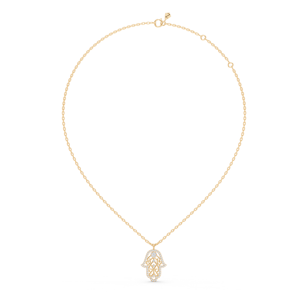 Hamsa Diamond Necklace