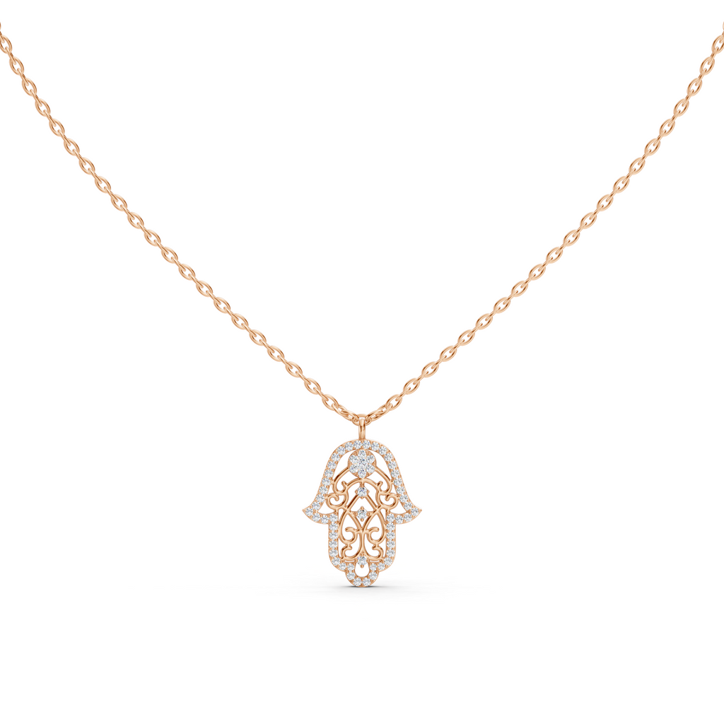 Hamsa Diamond Necklace