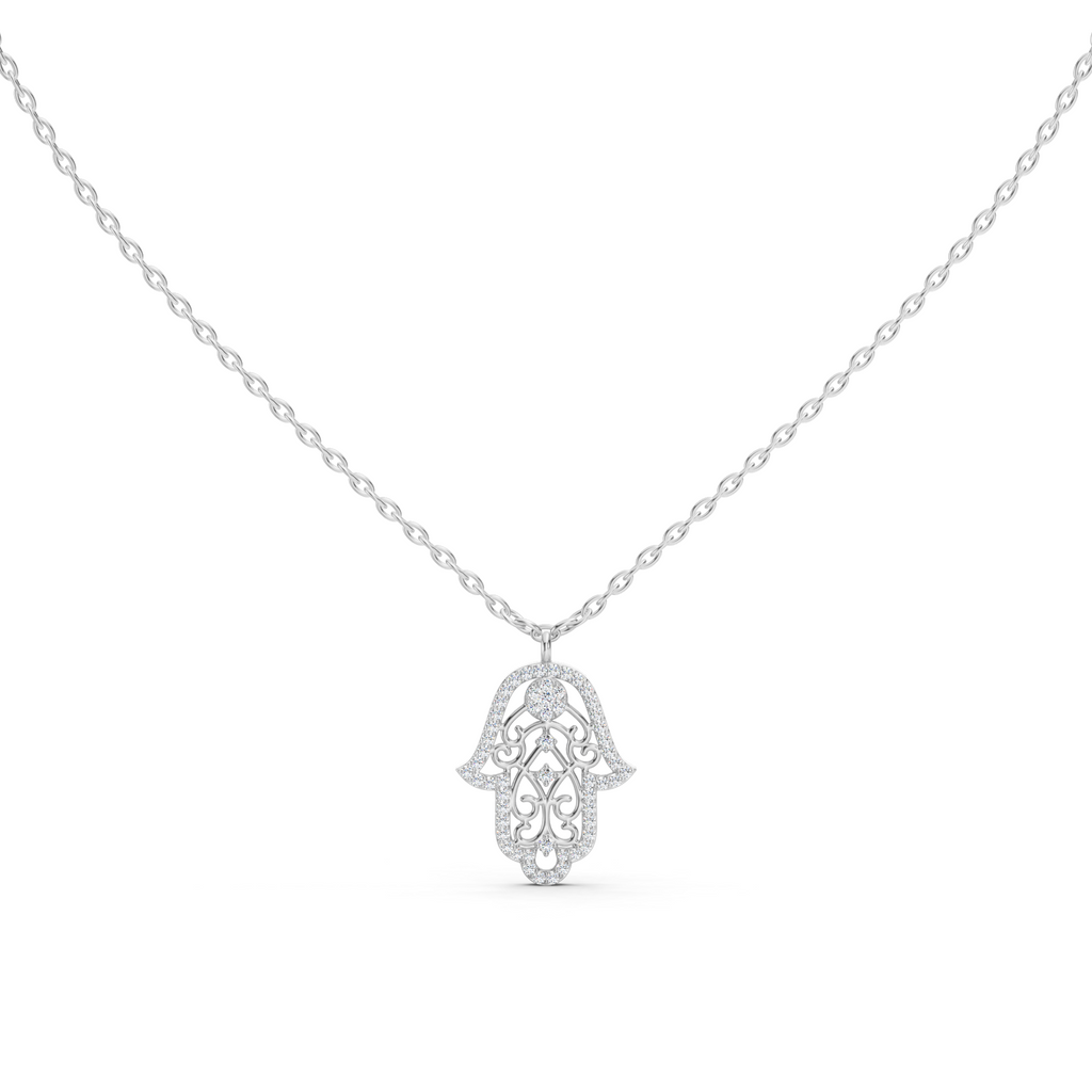 Hamsa Diamond Necklace