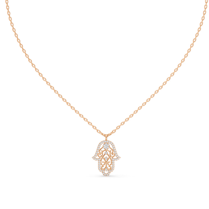 Hamsa Diamond Necklace