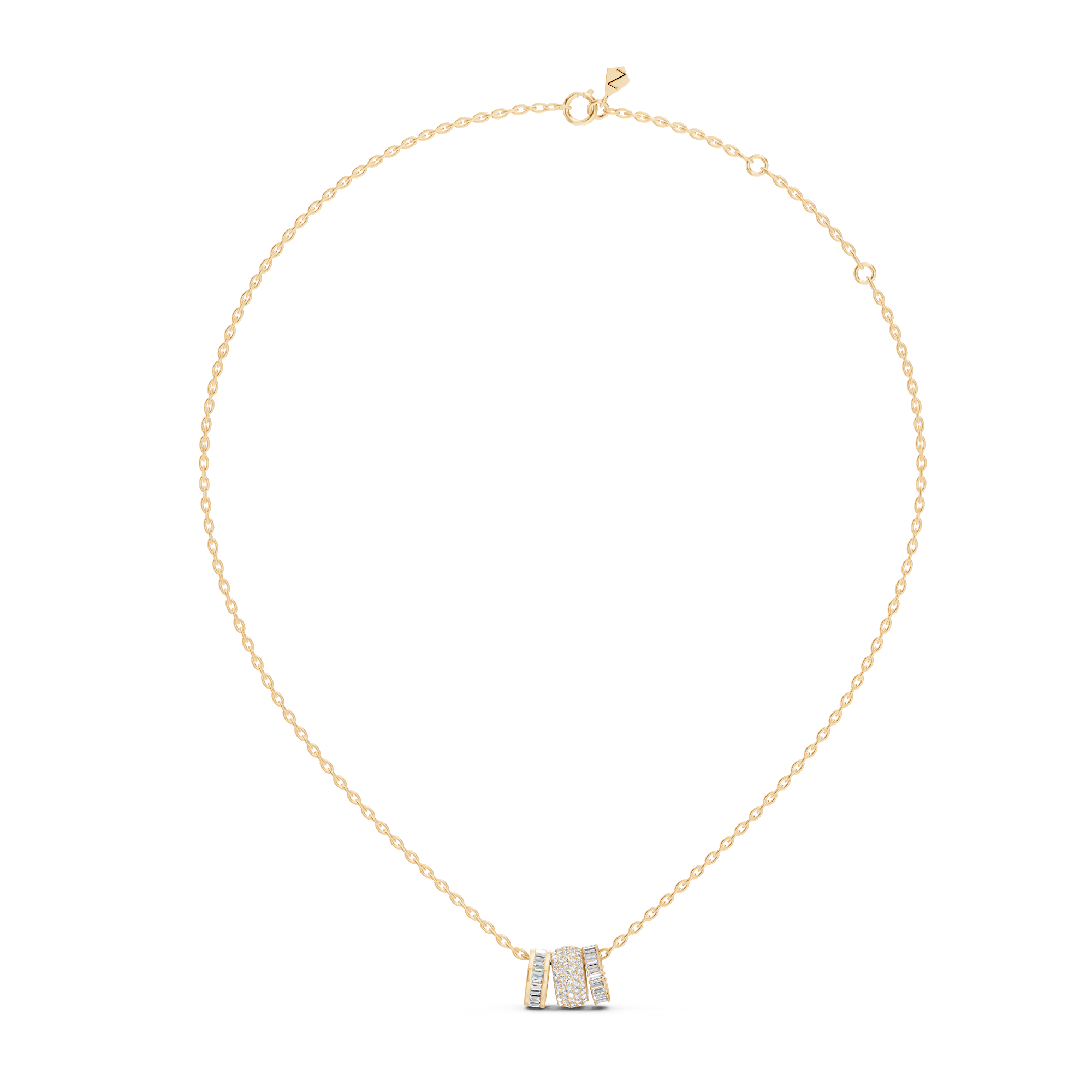 Lunessa Diamond Ring Necklace