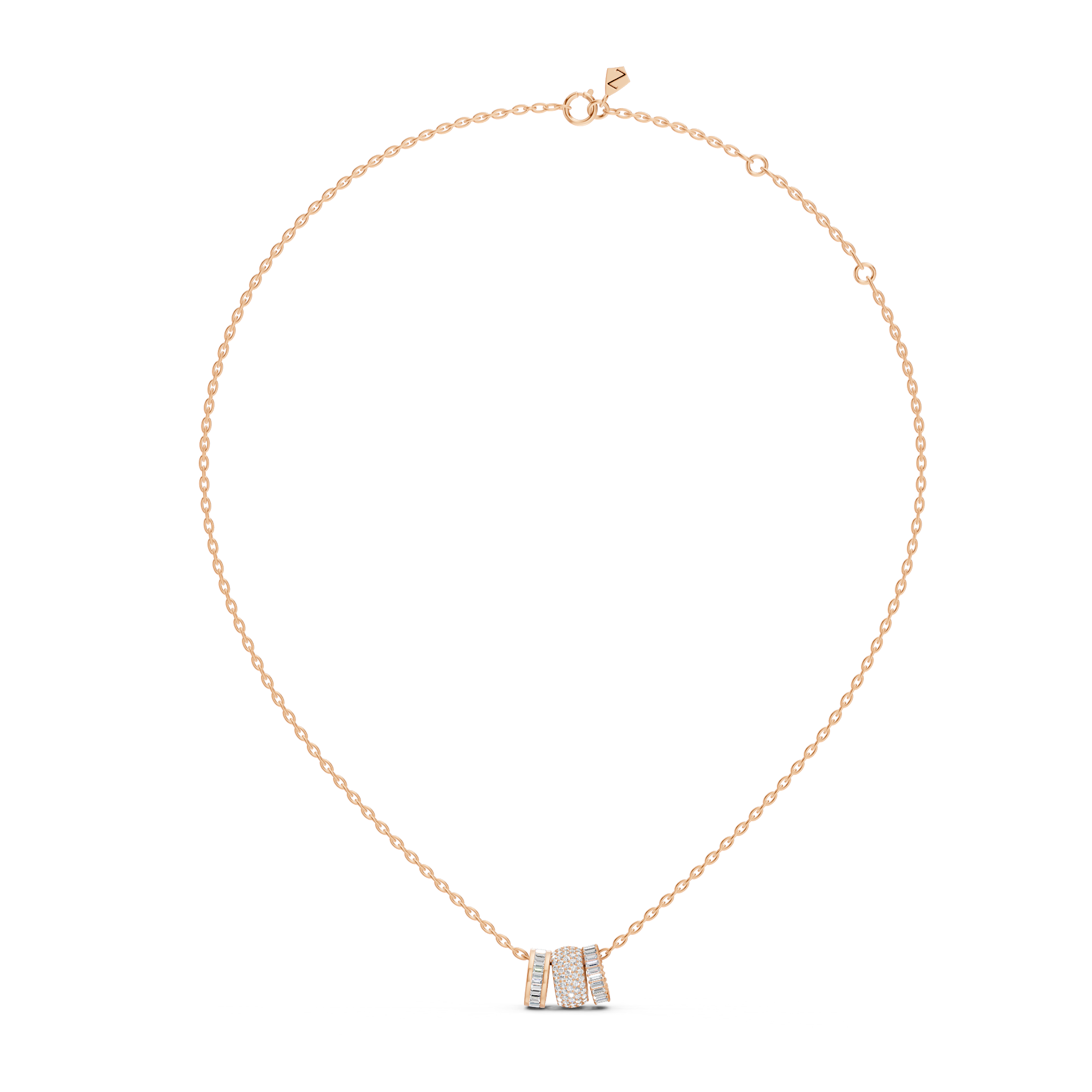 Lunessa Diamond Ring Necklace