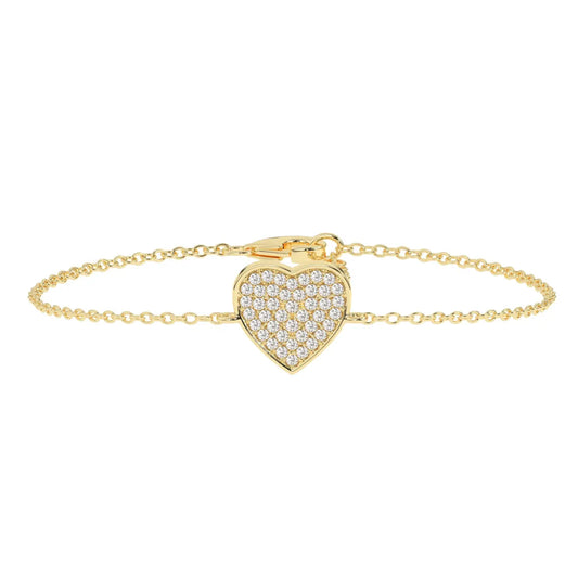 Elanora Round Diamond Heart Bracelet