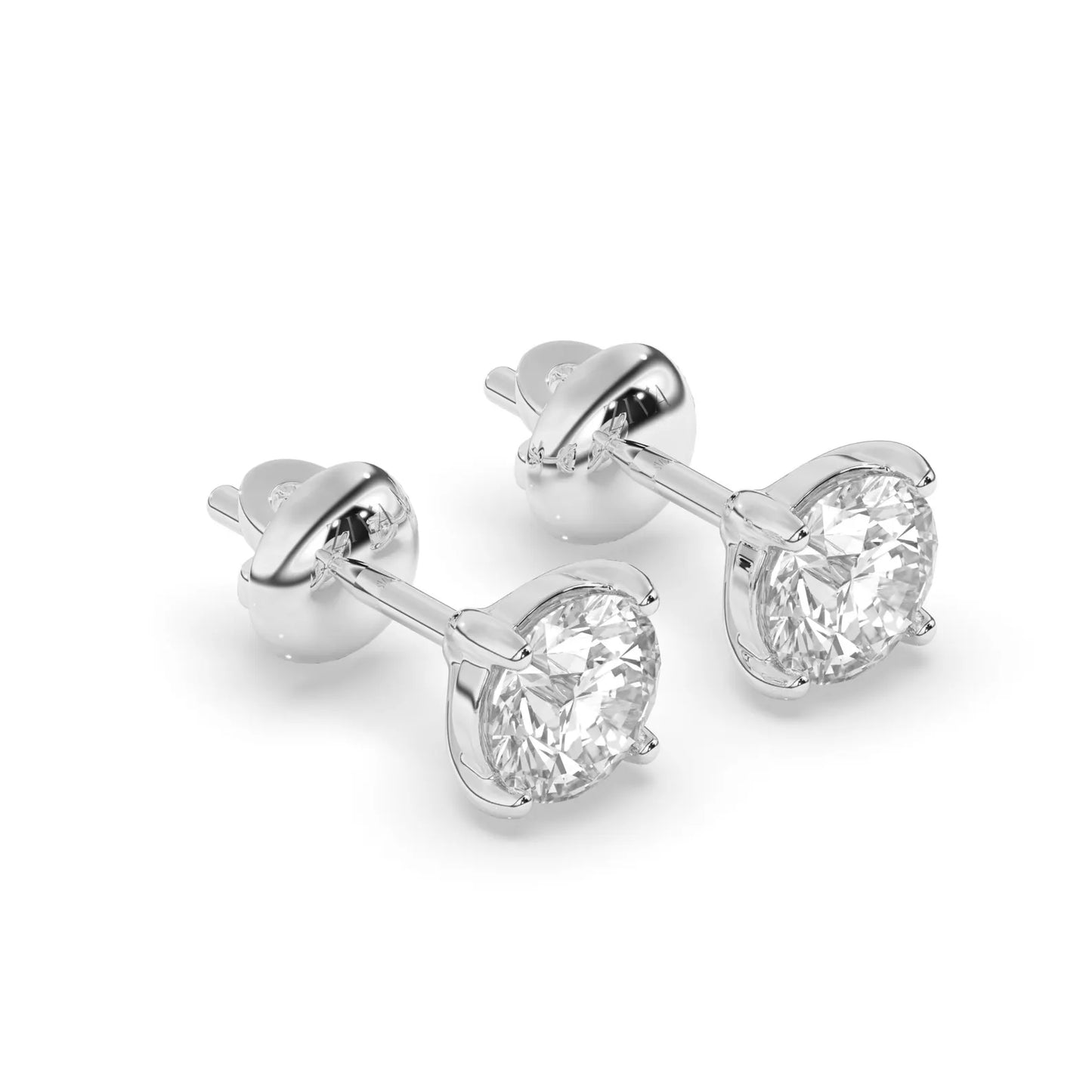 Solitaire Stud Earrings