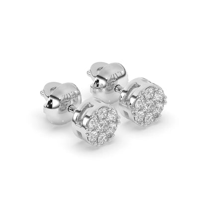 Astralyn Diamond Cluster Stud Earrings