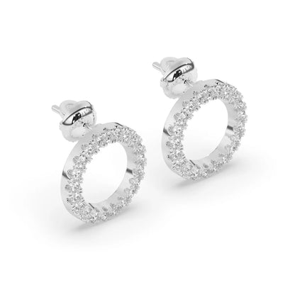 Helios Diamond Ring Stud Earrings