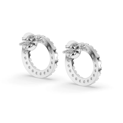 Helios Diamond Ring Stud Earrings