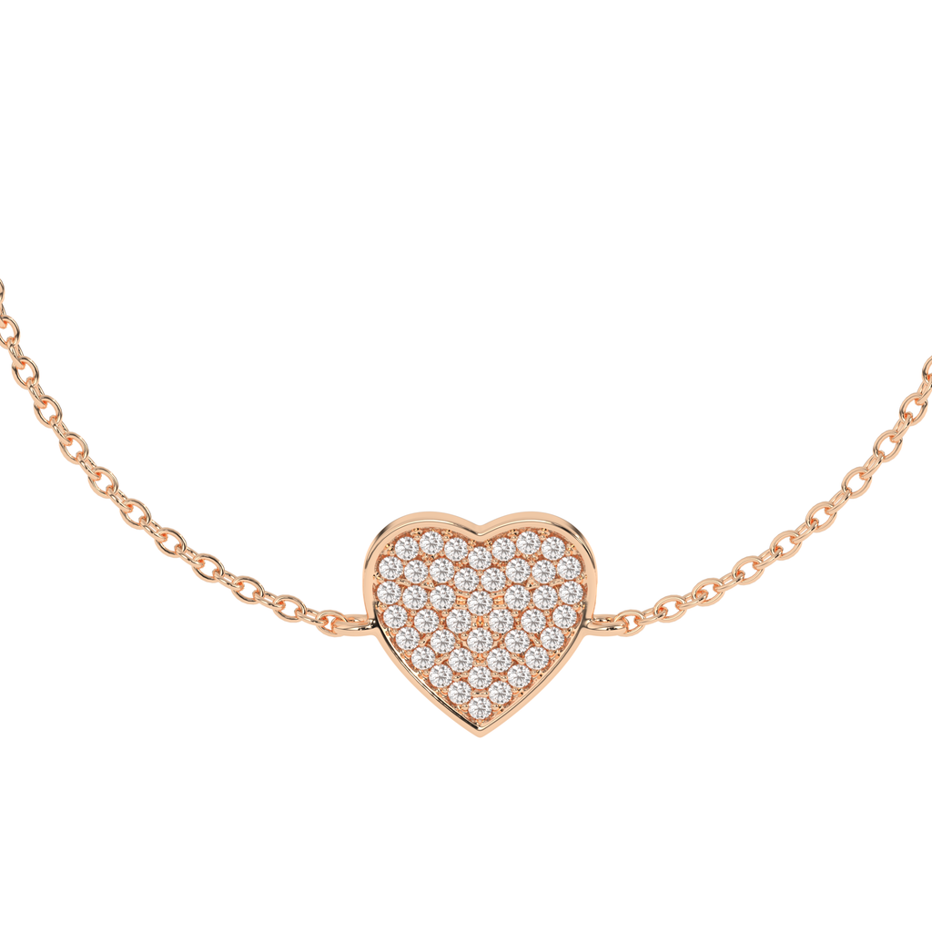 Elanora Round Diamond Heart Bracelet