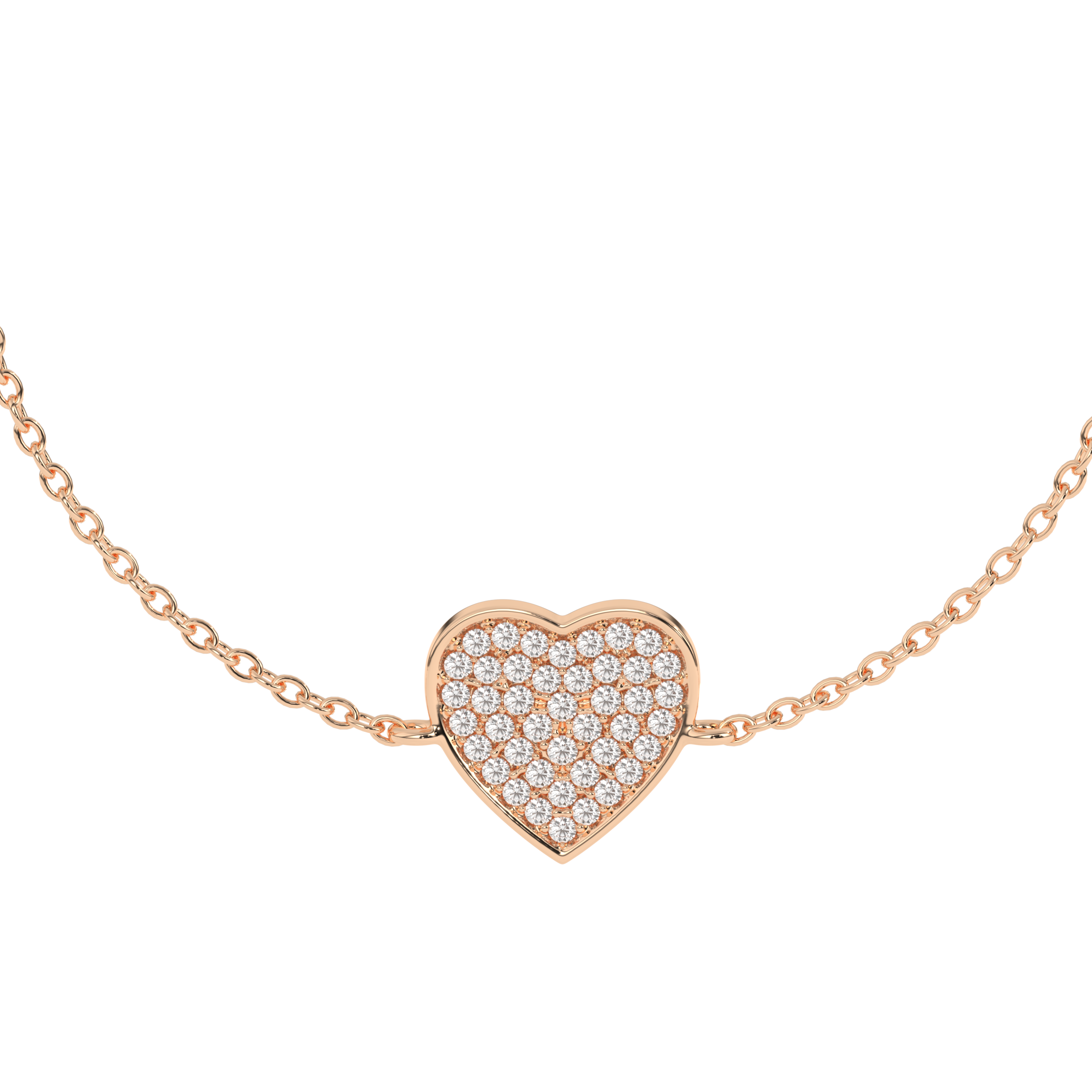 Elanora Round Diamond Heart Bracelet
