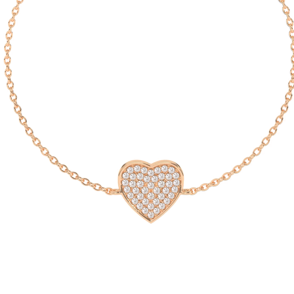 Elanora Round Diamond Heart Bracelet