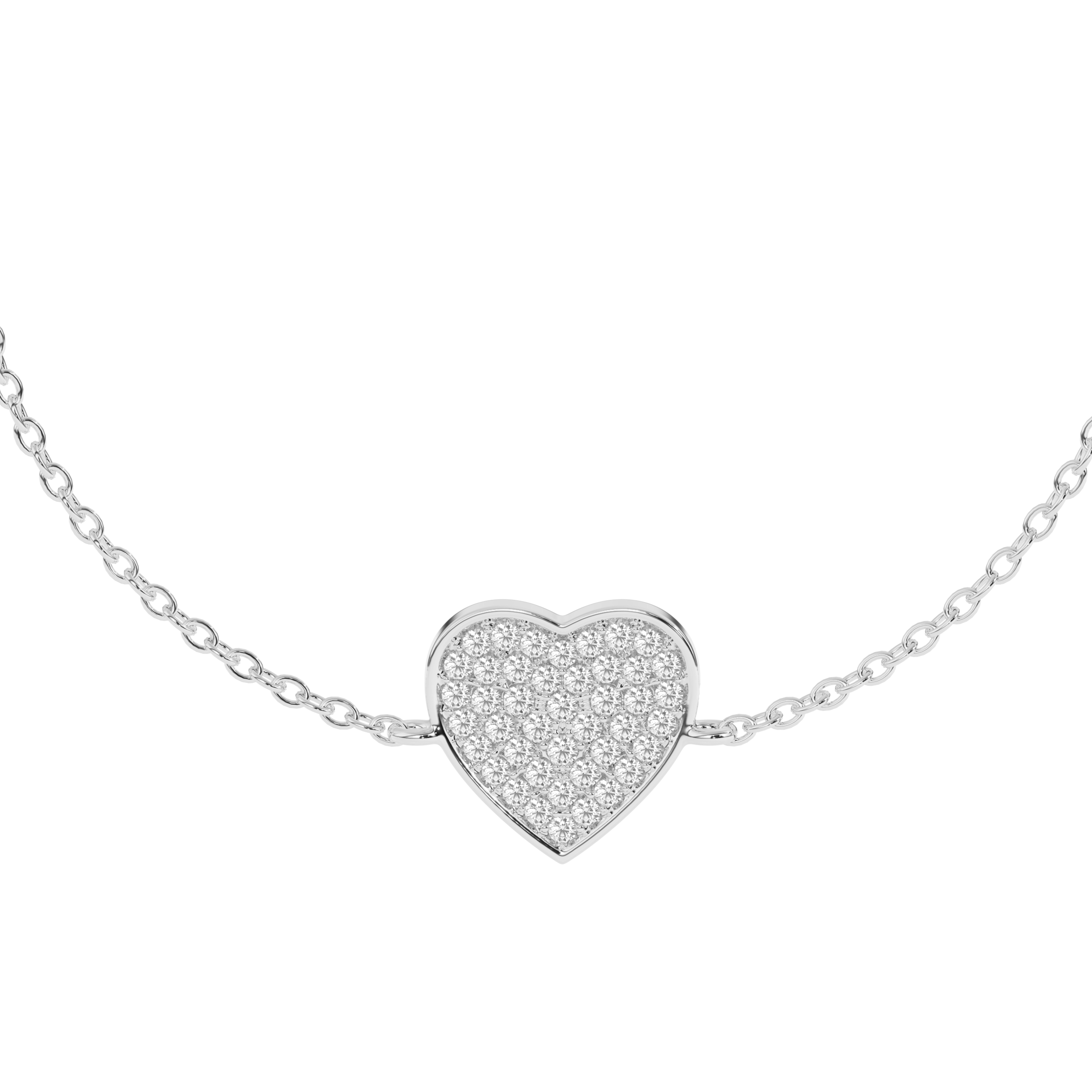 Elanora Round Diamond Heart Bracelet