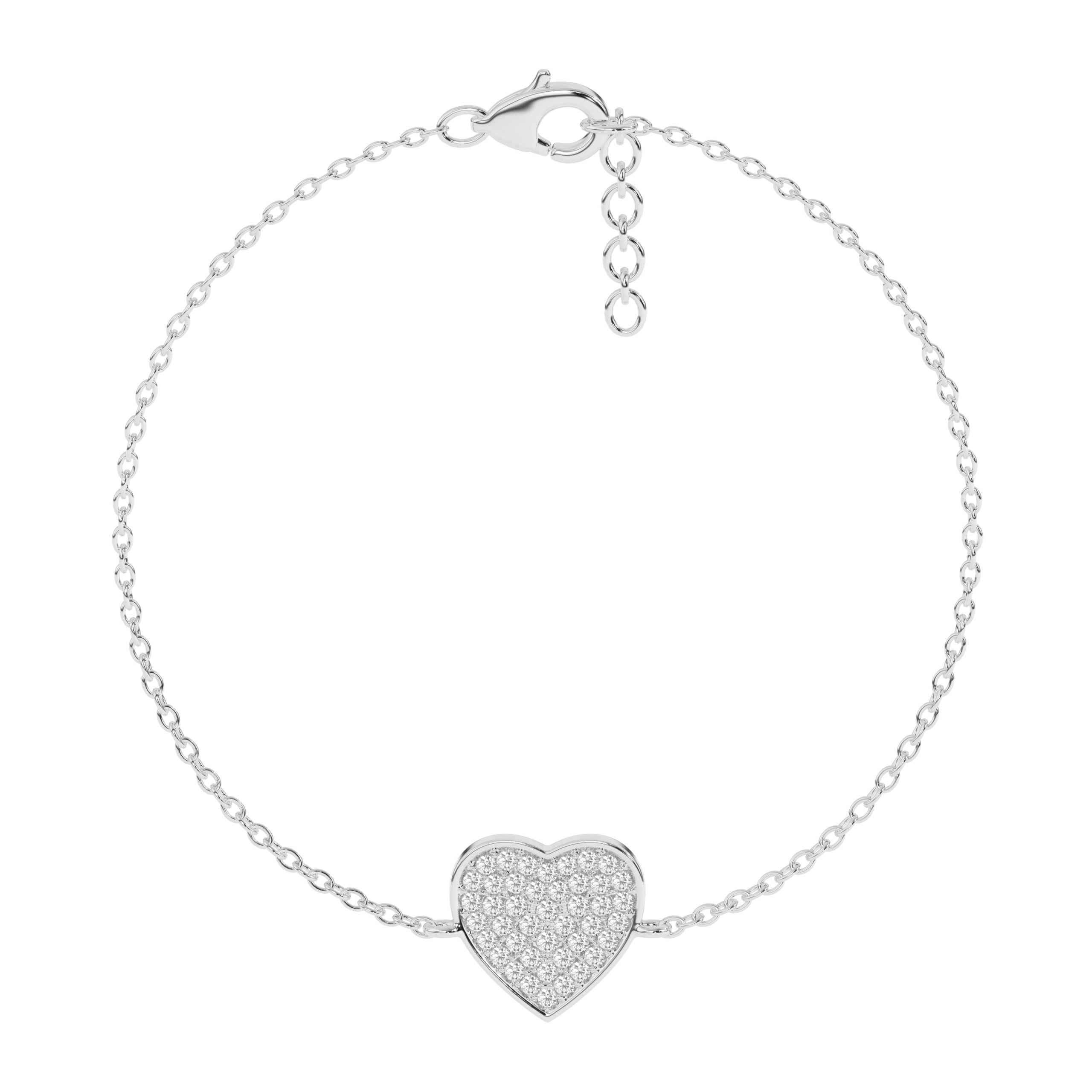 Elanora Round Diamond Heart Bracelet