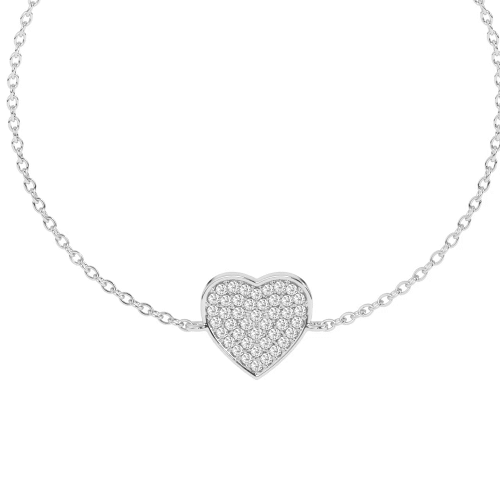 Elanora Round Diamond Heart Bracelet