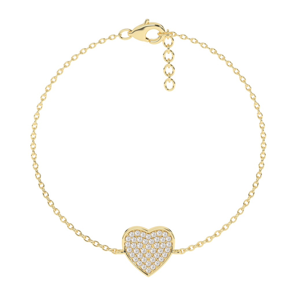 Elanora Round Diamond Heart Bracelet