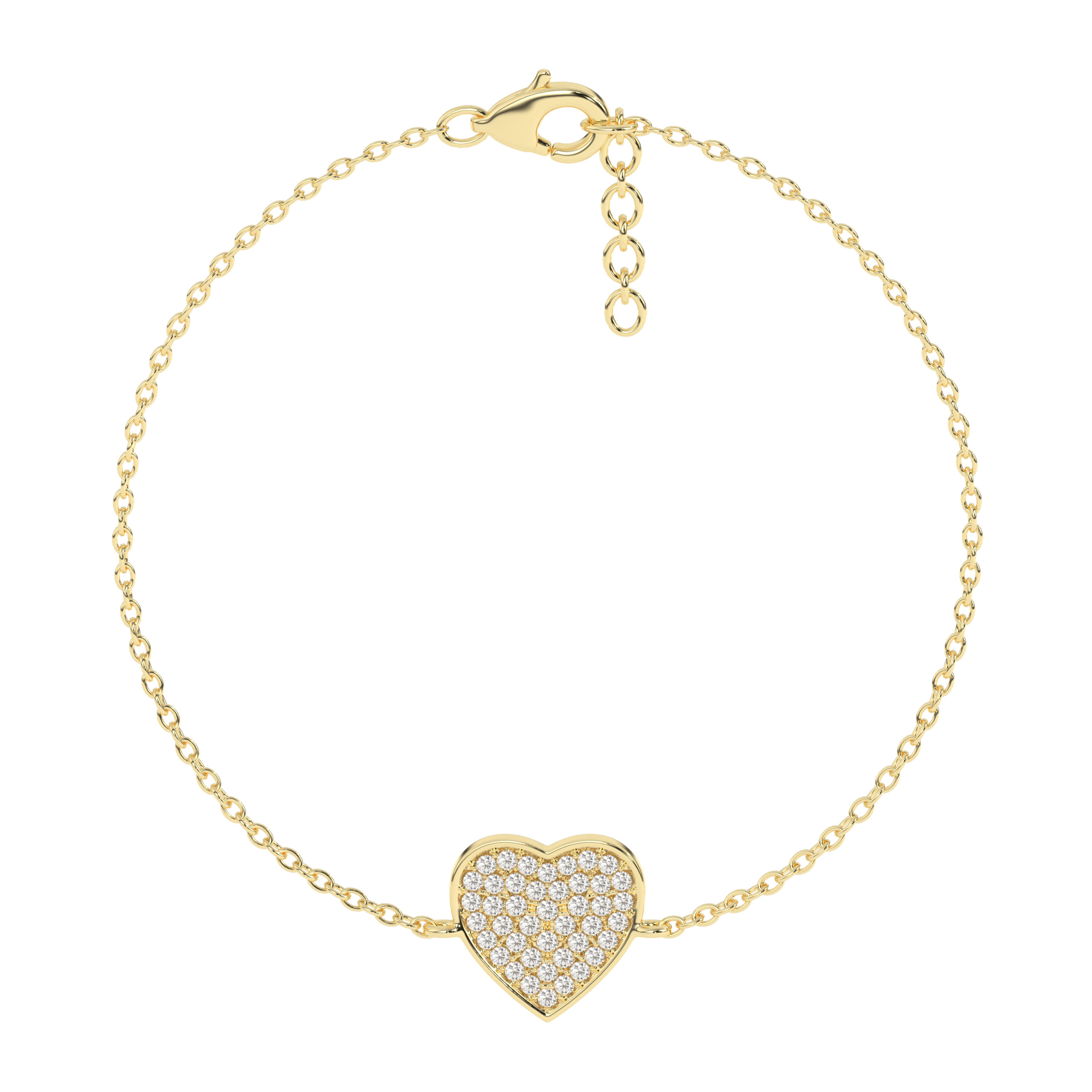 Elanora Round Diamond Heart Bracelet