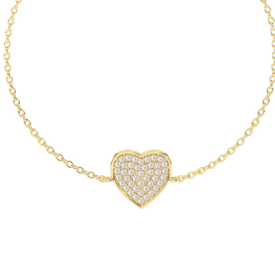 Elanora Round Diamond Heart Bracelet