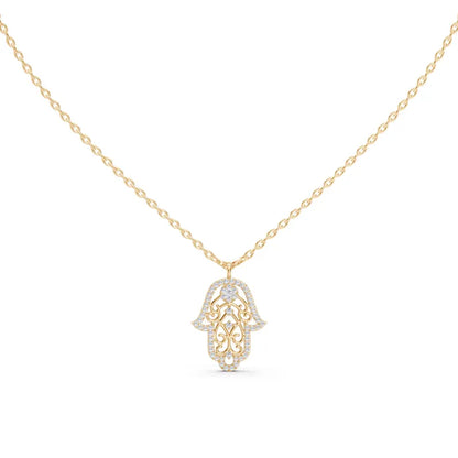 Hamsa Diamond Necklace