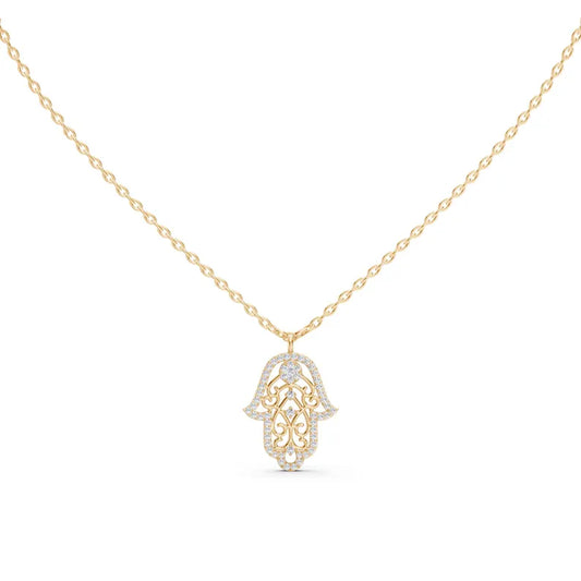 Hamsa Diamond Necklace