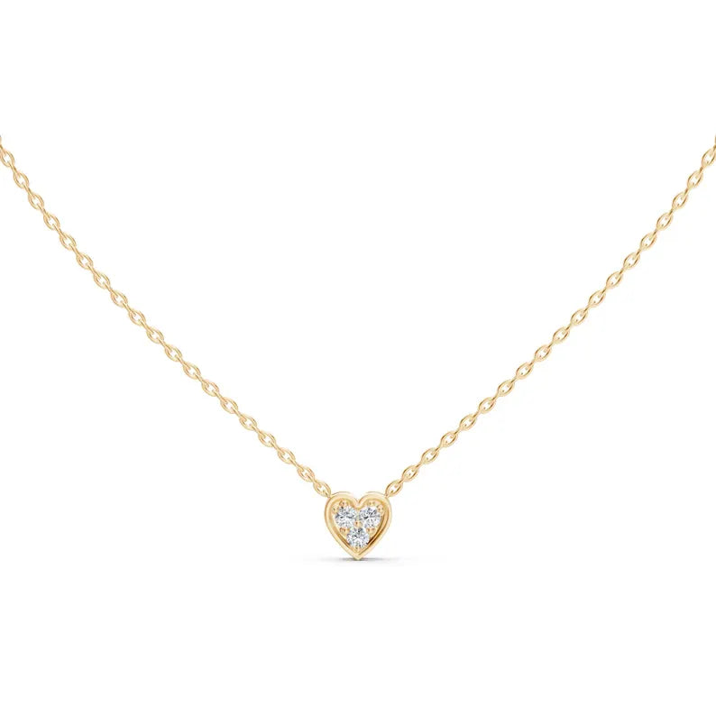 Alessia Heart Shaped Diamond Necklace