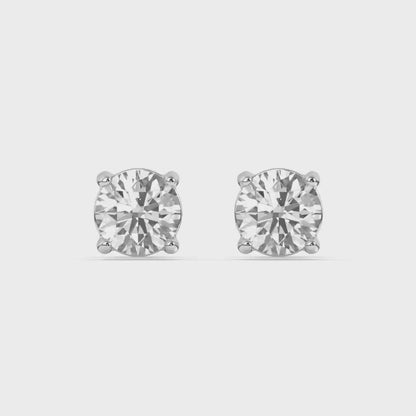 Solitaire Stud Earrings